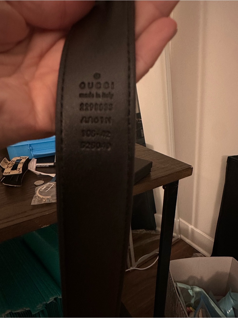 Black Designer Double-G Leather Belt - Unbranded - Picture 6 of 9